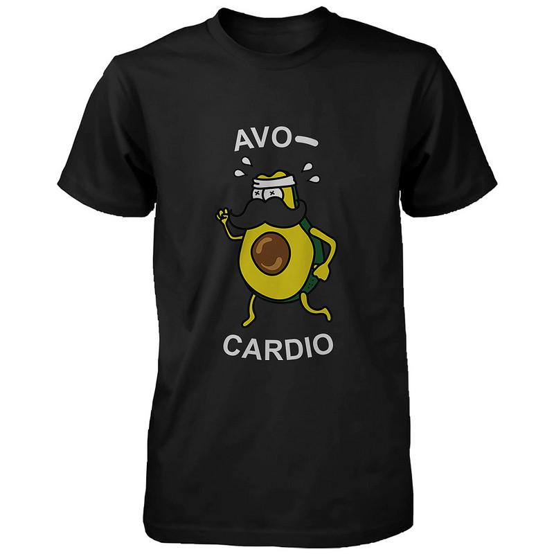 Avocardio Funny Men's Shirt Cute Work Out Tee Cardio Short Sleeve T-Shirt