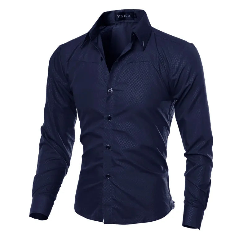 5XL Plus Size Brand-Clothing Cotton Mens CIOTHING Solid Soft Men Shirt Long Sleeve Mens Shirts Casual Slim Fit Hot Sale 2021