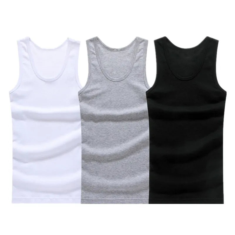 Man's Cotton Solid Seamless Underwear Brand Clothing Mens Sleeveless Tank Vest Comfortable Undershirt Mens Undershirts