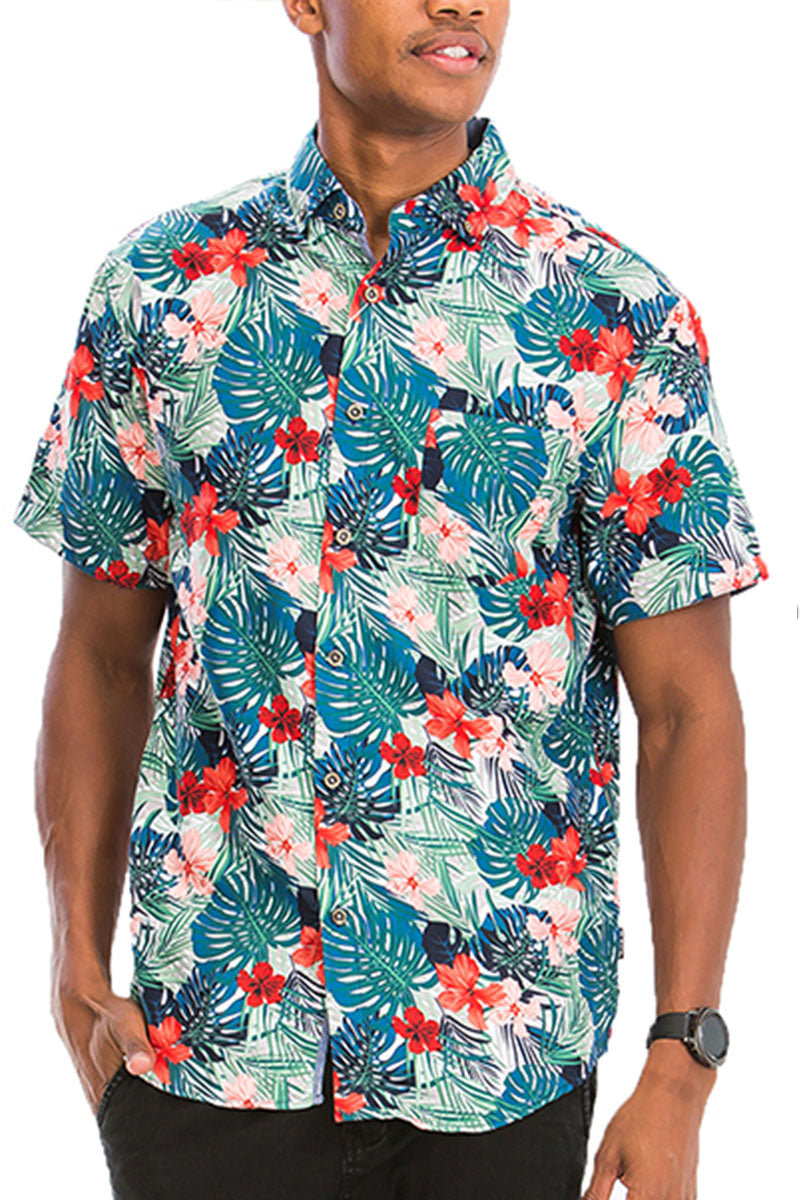 Digital Print Hawaiian Short Sleeve Shirt