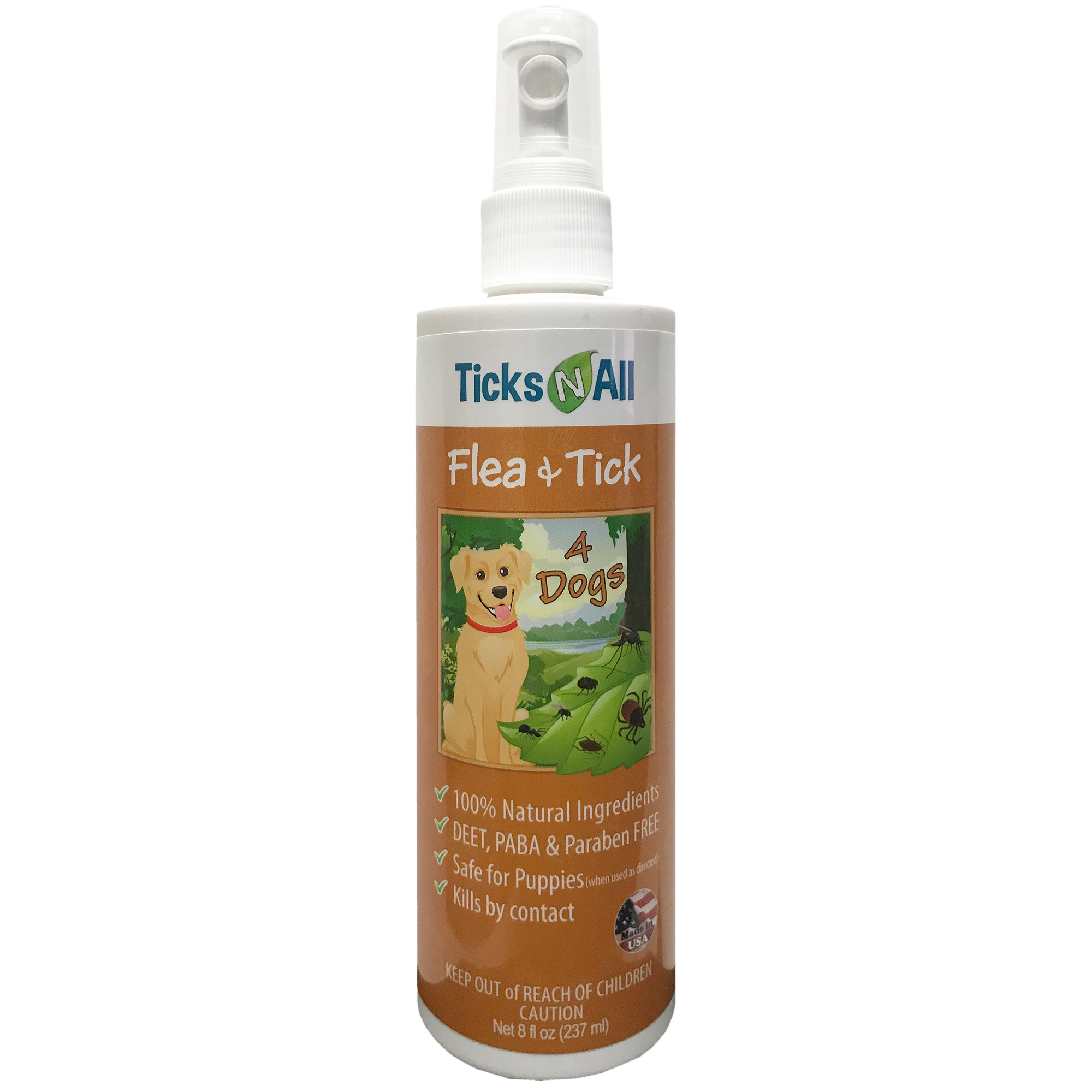 All Natural Flea & Tick 4 Dogs 8oz