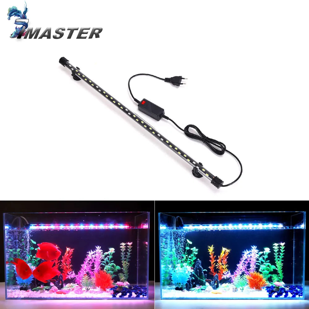 18-54cm Aquarium Light Fish Tank Submersible Light Lamp  Waterproof Underwater LED Lights Aquarium Lighting