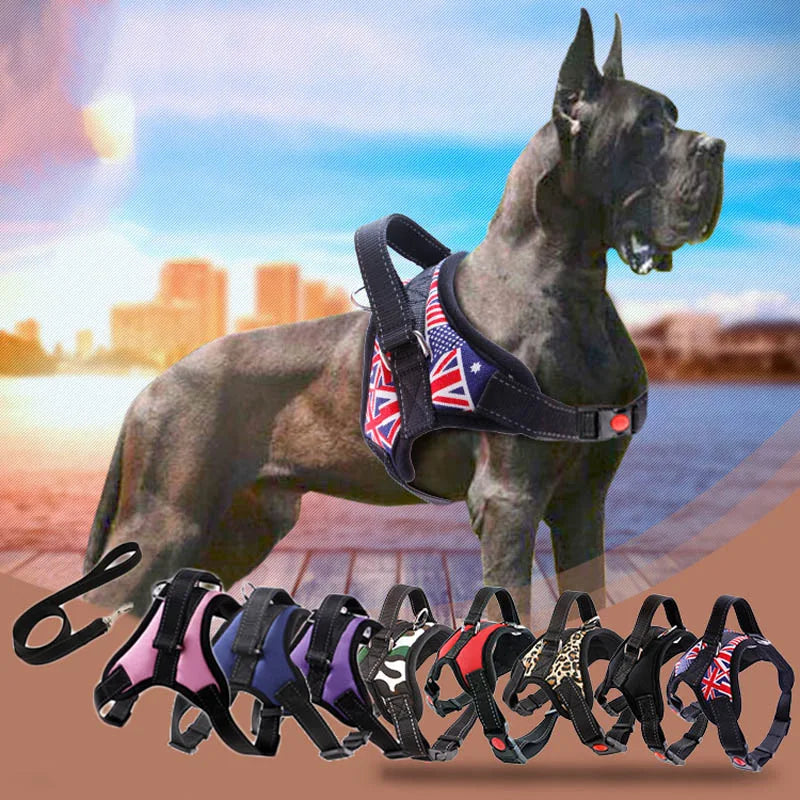 New Pets Dog Harness Vest Reflective Tape Breathable