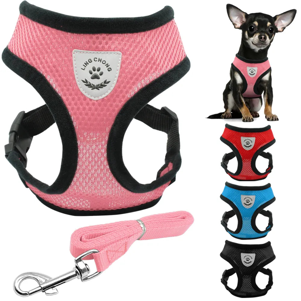 New Soft Breathable Air Nylon Mesh Puppy Dog Pet Cat Harness