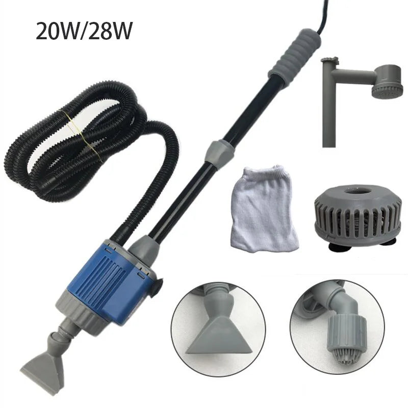 20/28w Electric Aquarium Fish Tank Water Change Pump Aquarium Cleaning Tool Water Changer Gravel Cleaner Siphon Filter Pump