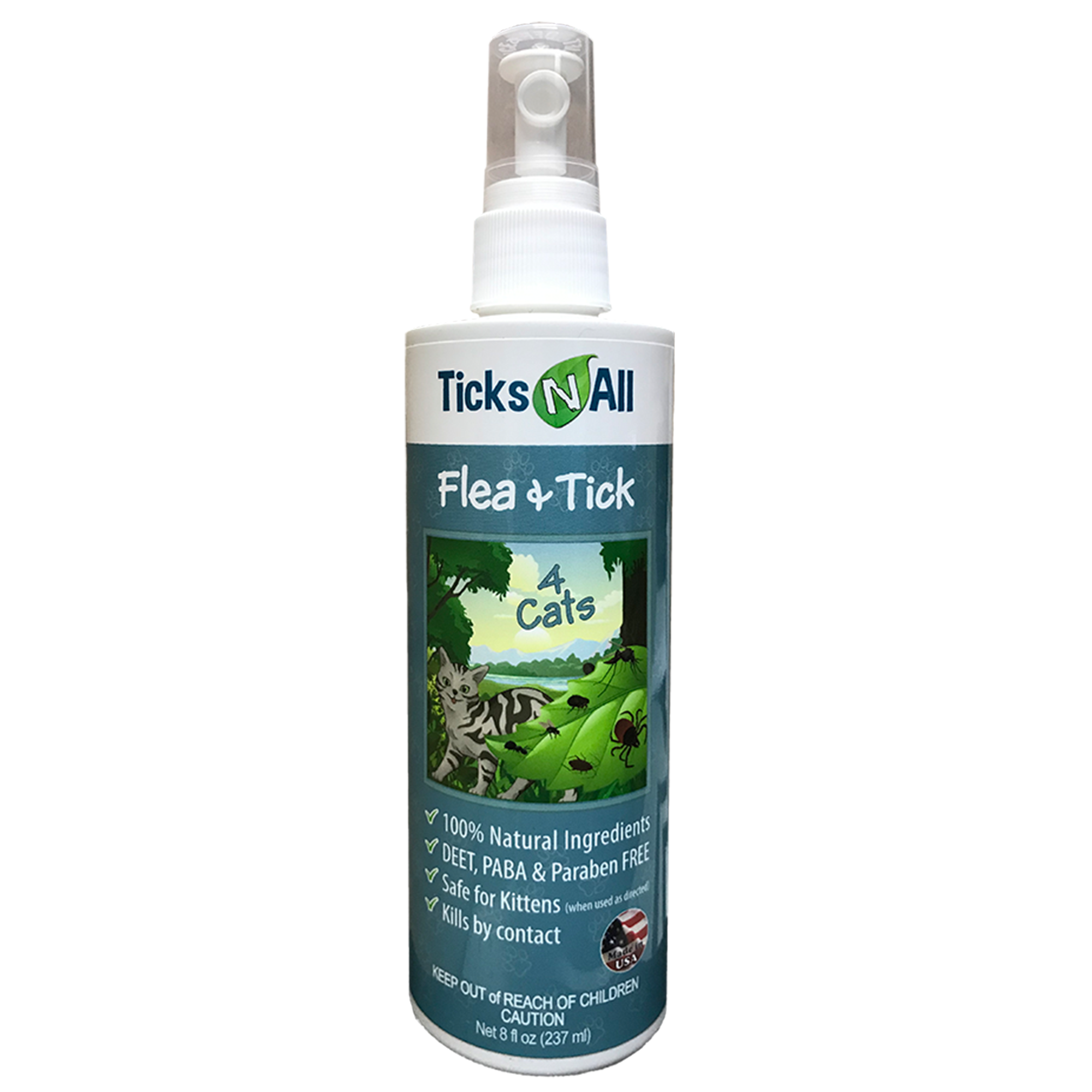 All Natural Flea & Tick 4 Cats 8oz