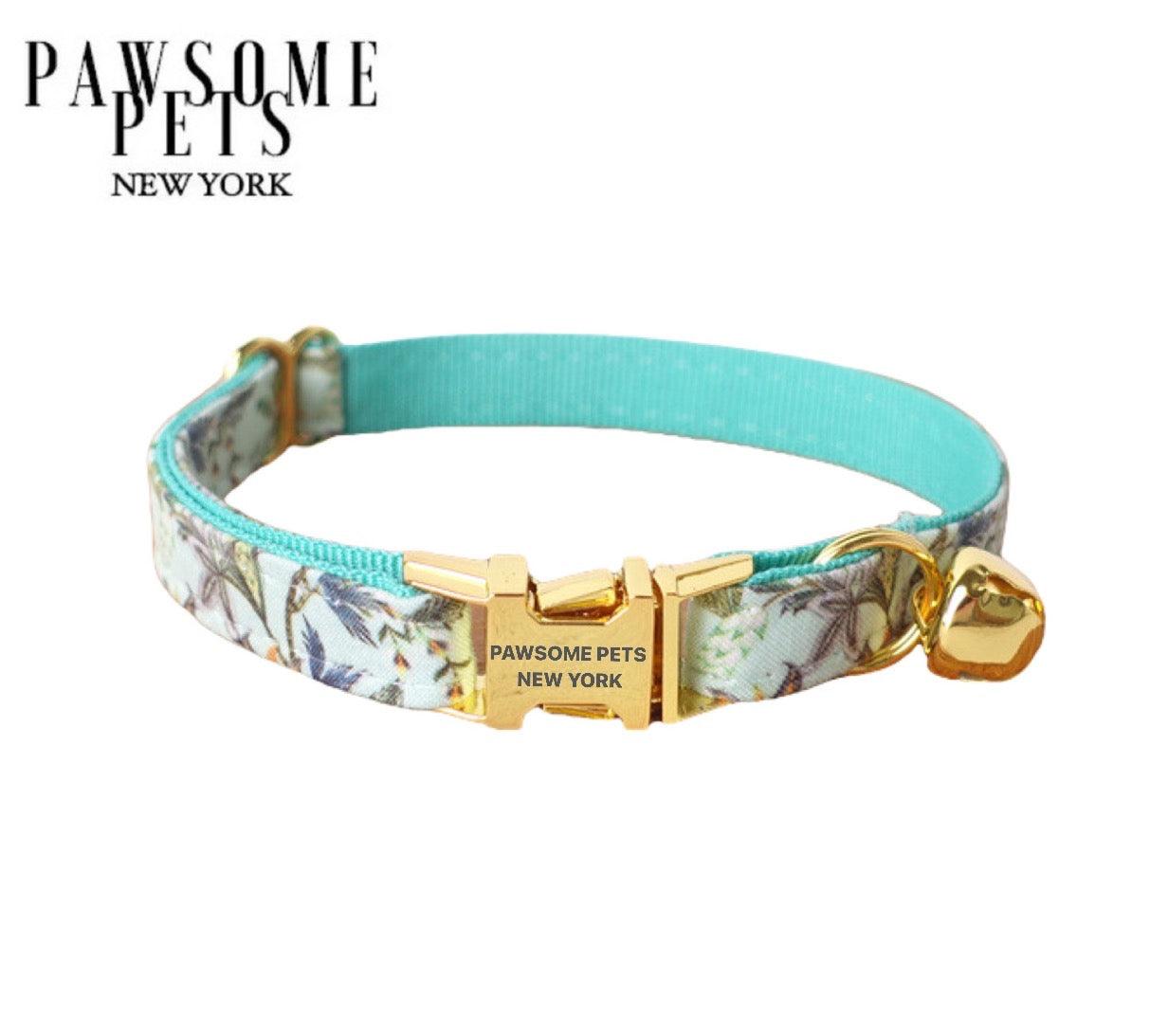 Small Size Dog & Cat Collar - Ice Snow Green