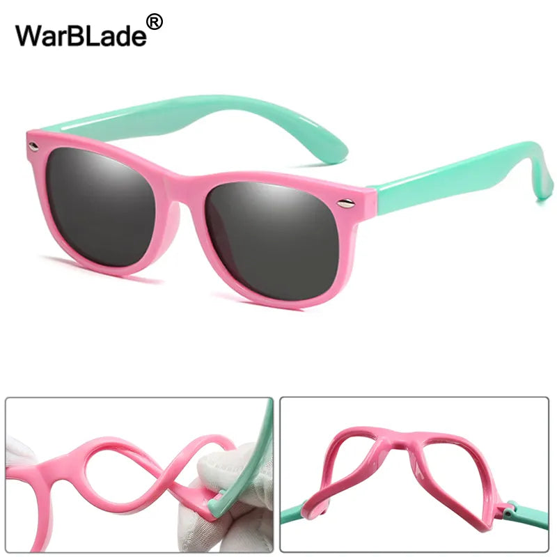 WarBlade New Kids Polarized Sunglasses TR90 Boys Girls Sun Glasses Silicone Safety  Glasses Gift for Children Baby UV400 Eyewear