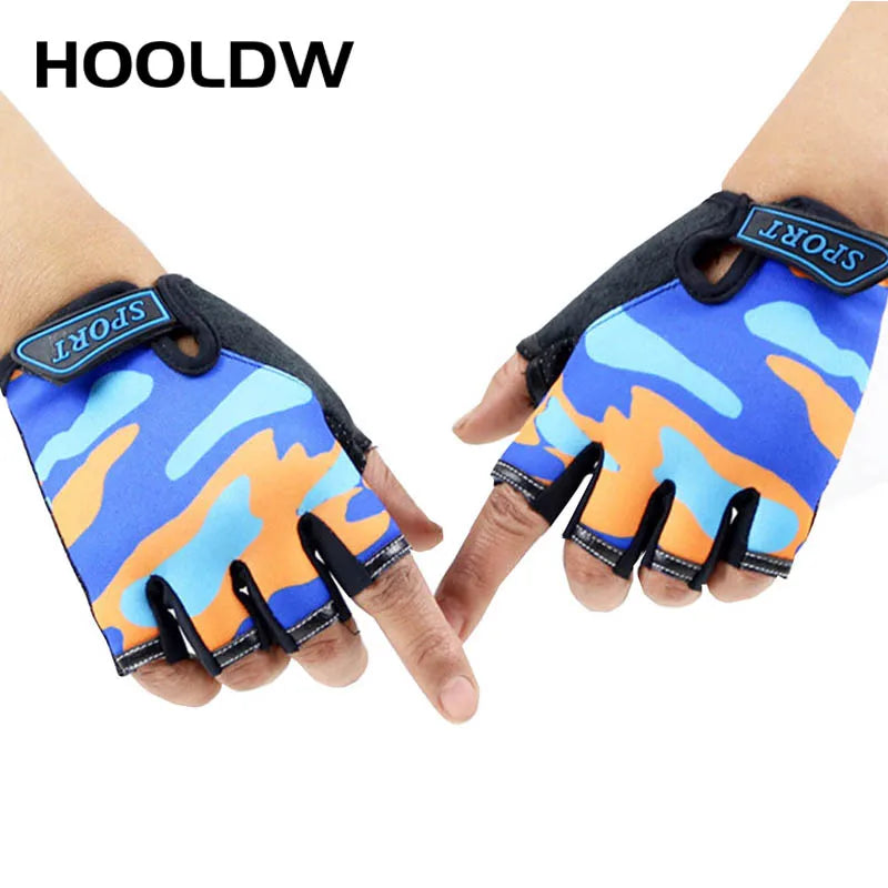 Children Half Finger Gloves Fingerless Kids Gloves Non-Slip