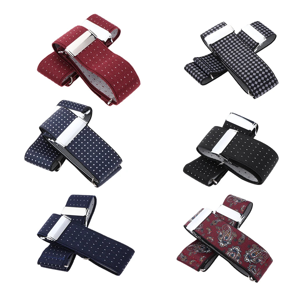 Elastic Adjustable Armband Sleeve Garters Hold Anti-Slip Shirt Sleeve Holder Gentleman Formal Shirt Armband Sleeve Garter Holder
