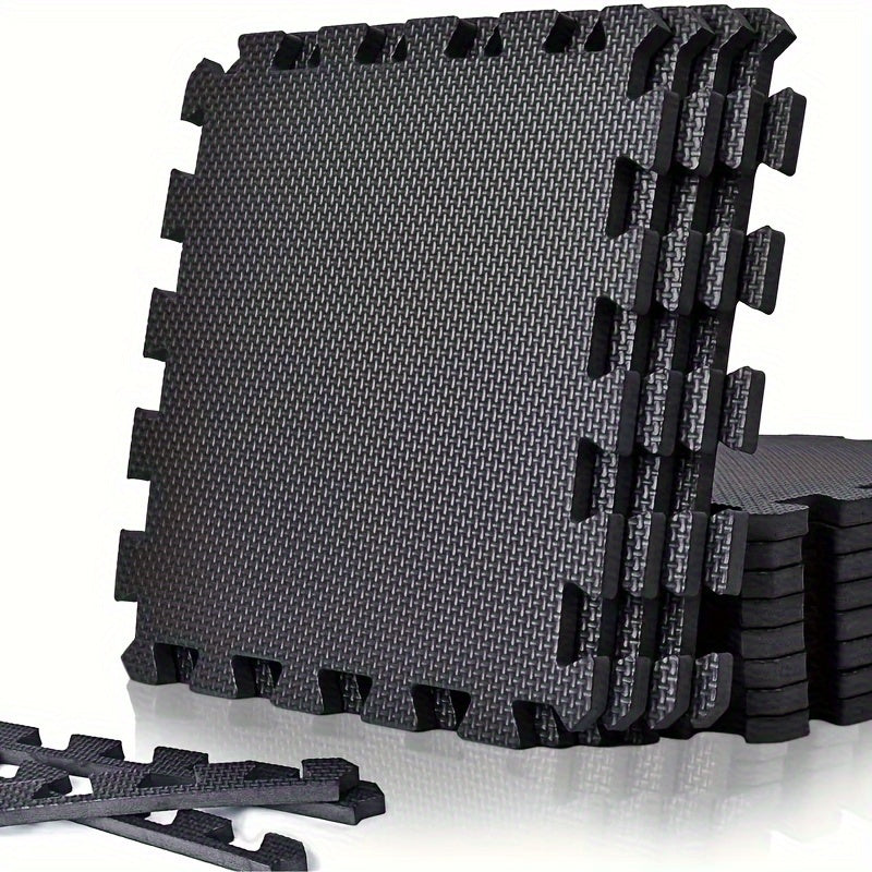 12pcs EVA Yoga Mat Set for Home Gym and Pilates