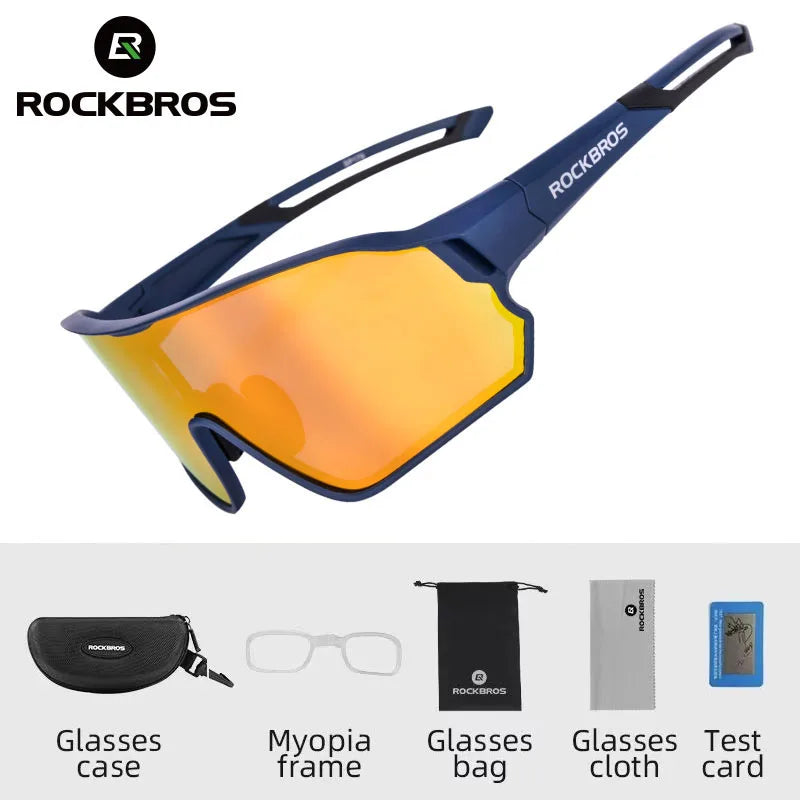 ROCKBROS Cycling Polarized Glasses Lightweight HD View UV400 Protection Sunglasses Men Women Outdoor Sports Bike Cycling Glasses