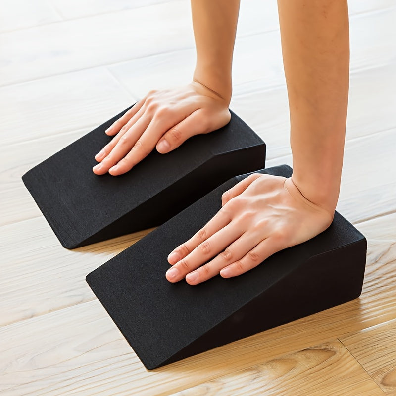 Pair of Wedge Yoga Blocks for Balance and Stretching