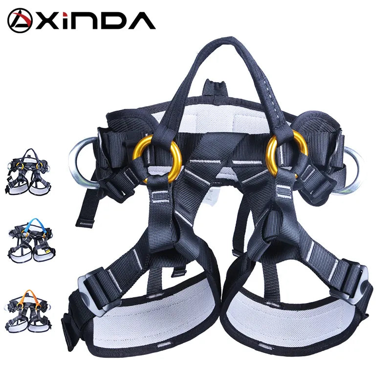 XINDA Camping Outdoor Hiking Rock Climbing Half Body Waist Support Safety Belt Climbing Tree Harness Aerial Sports Equipment