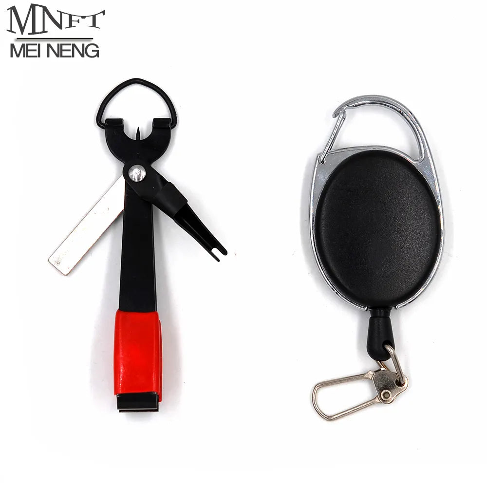 MNFT Pro Fast Tie Fishing Quick Knot Tool Nail Knotter Tying Line Cutter Clipper Nipper W/ Zinger Retractor Tackle Accessories