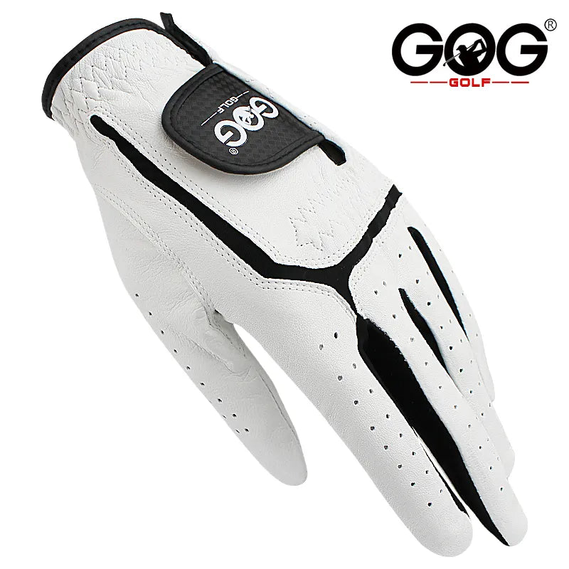 GOG Golf Glove Genuine Sheepskin Leather for Men White Breathable Glove for Golfer 1 Pc New Dropship