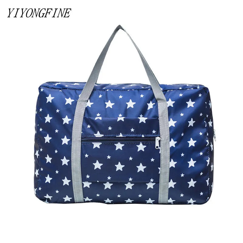 Printed Travel Bag for Women Large Capacity Luggage Bag for Travel Clothing Weekend Organizer Unisex Foldable Duffel Storage Bag