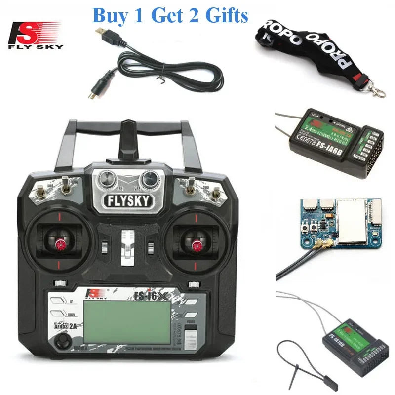 FLYSKY FS-I6X I6X 2.4G 10CH AFHDS 2A Radio Transmitter Remote Controller With X6B / IA6B / A8S / IA10B / IA6 Receiver