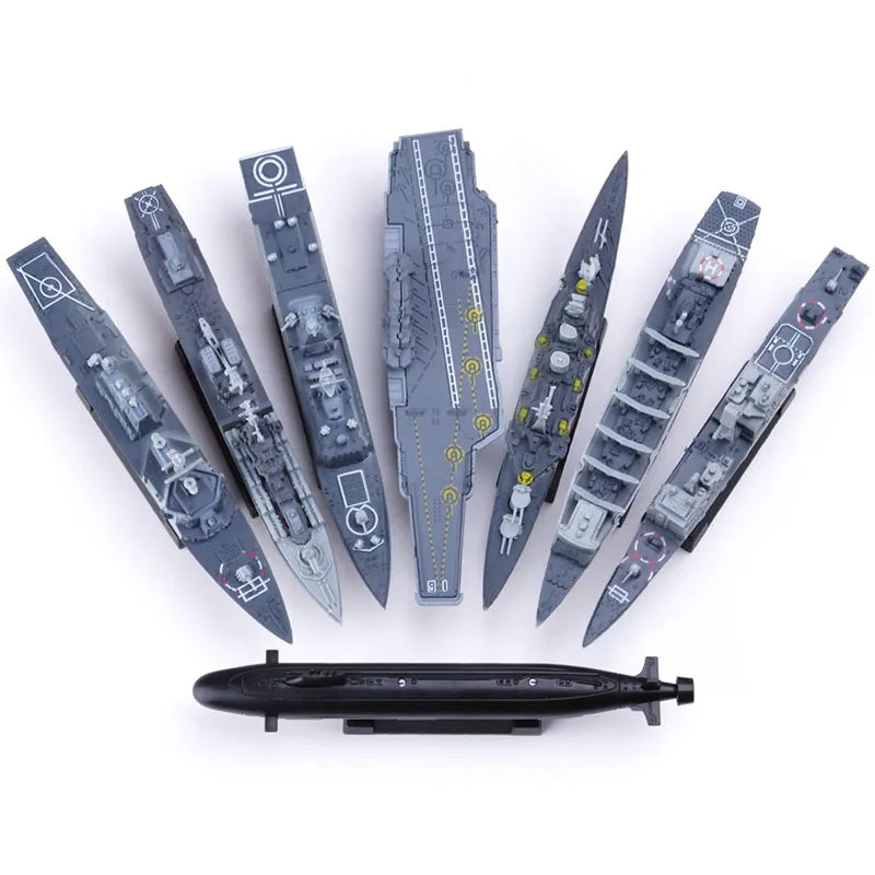 8Set Assemble Puzzle Model Building Nuclear Submarine Simulation Boat Cruiser Destroyer Nuclear Submarine Military Toys for Boy