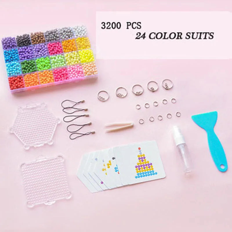 DIY Water Mist Magic Beads Toys for Children Animal Molds Hand Making Puzzle Kids Educational Toys Spell Replenish Beans