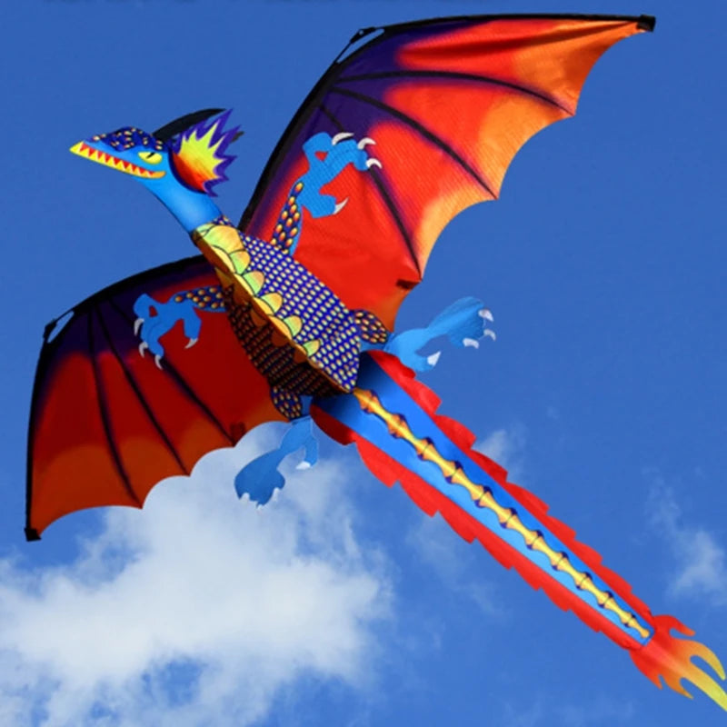 New 3D Dragon Kite With Tail Kites for Adult Kites Flying Outdoor 100m Kite Line