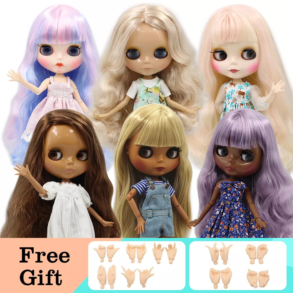 ICY DBS Blyth Doll 1/6 Joint Body DIY BJD Toys Fashion Dolls Girl Gift Special Offer on Sale With Hand Set A&B