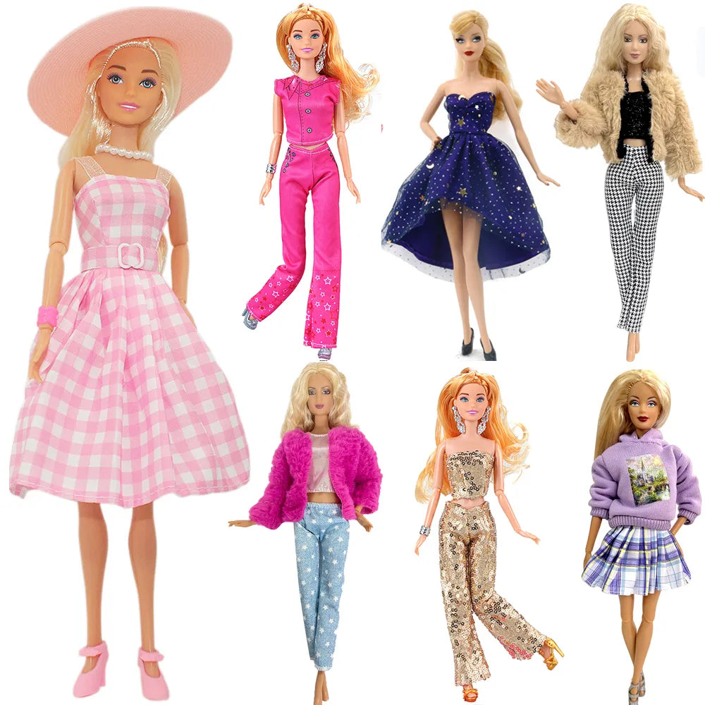 NK 1 Pcs Fashion Doll Dress for 11.5 Inch Doll Clothes 1/6 Dolls Accessories Outfit Casual Shirt Party DIY Dollhouse Toys JJ
