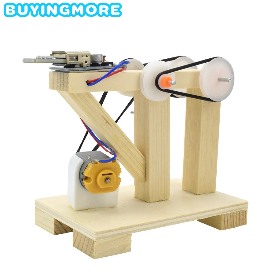 DIY Assemble Toys Manual Generator Model Kits Wood Educational Toys for Kids Invention Science Physic Experiment Dynamo Toy Gift