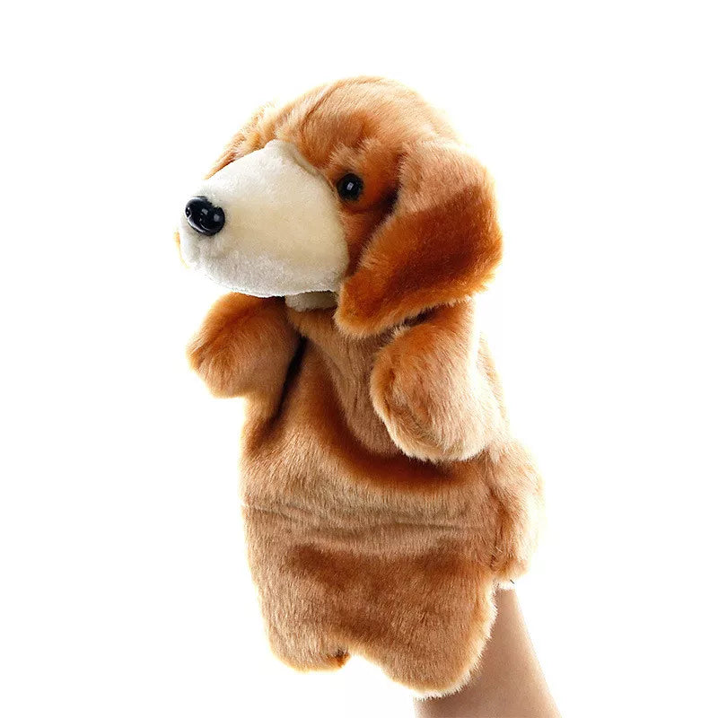 Animal Hand Puppet Dog Dolls Plush Hand Doll Early Education Learning Baby Toys Marionetes Fantoche Puppets for Telling Story