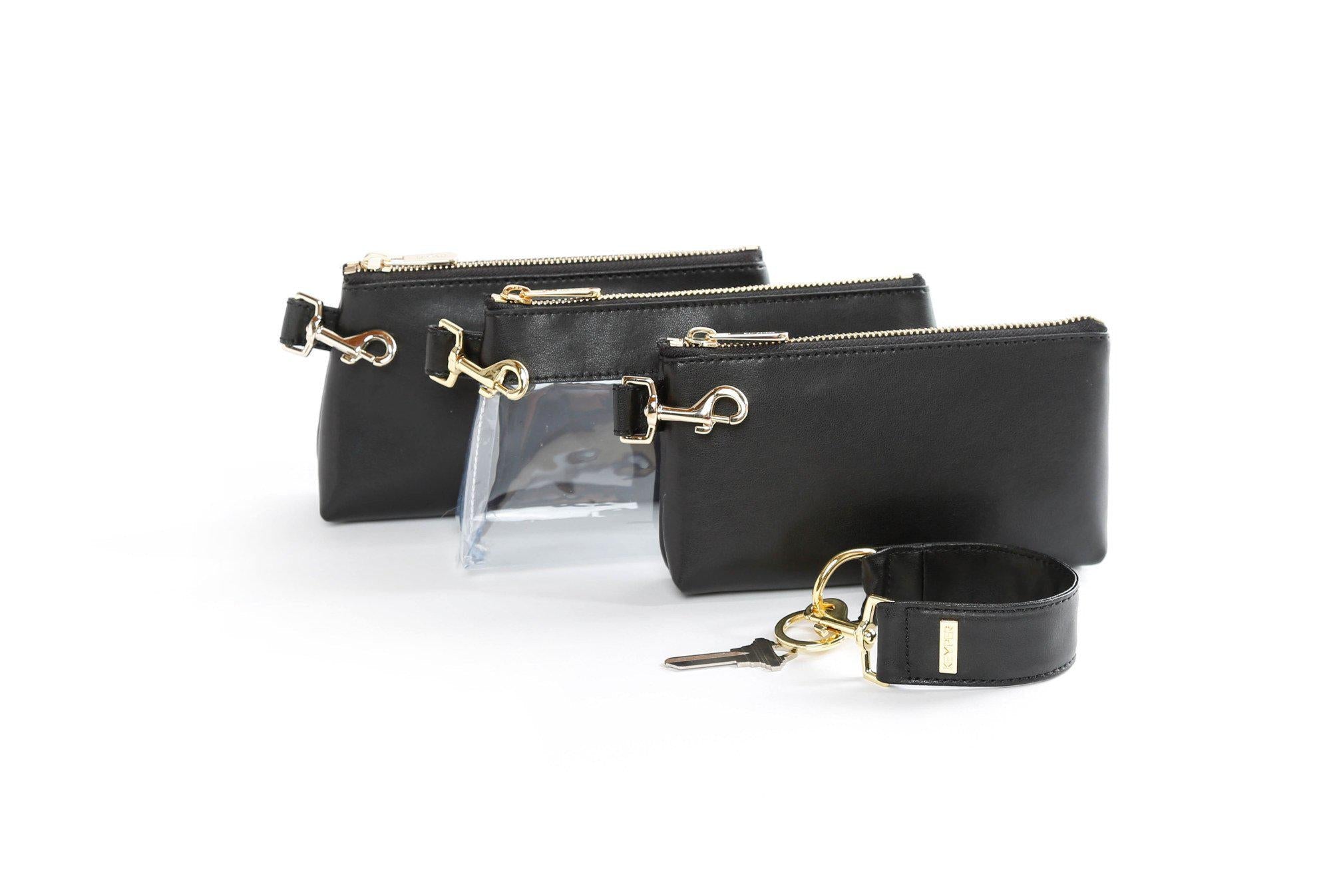 Classic Black PREMIUM LEATHER WRISTLET SET