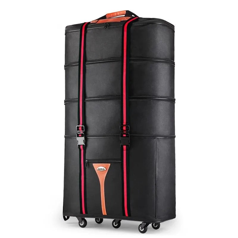 32 36 Inch Large Capacity Oxford Cloth Rolling Luggage Bag Abroad to Study and Move to Move Folding Trolley Suitcase Travel Bag