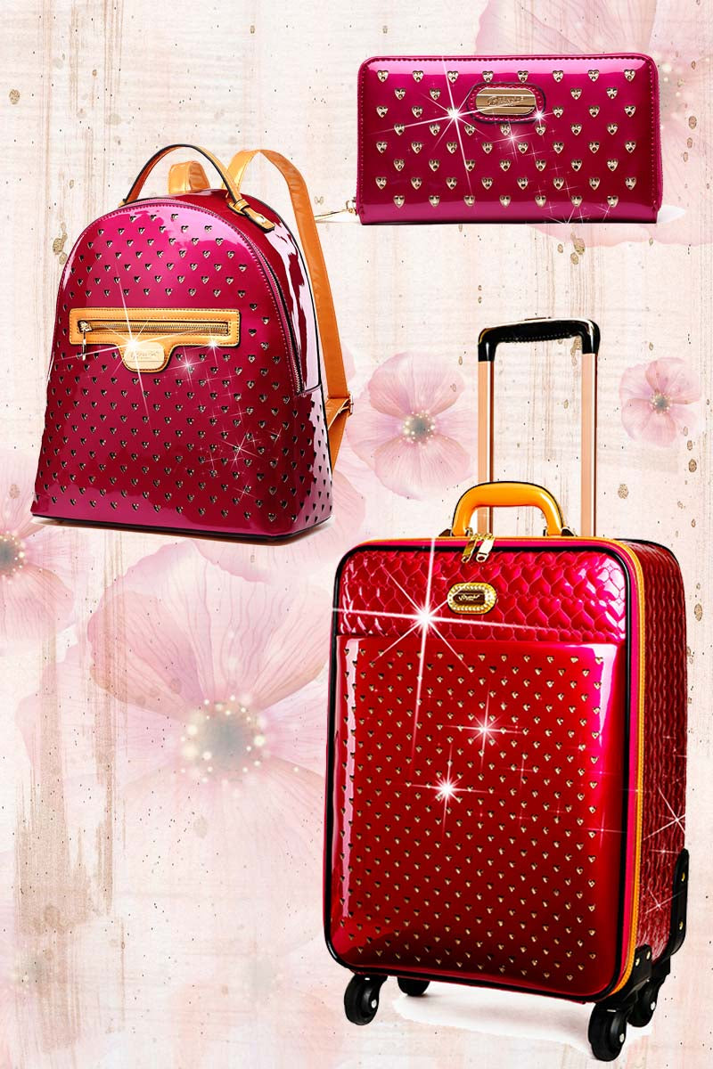 Starz Art 3PC Set | Luxury Backpack Set With Spinning Wheels