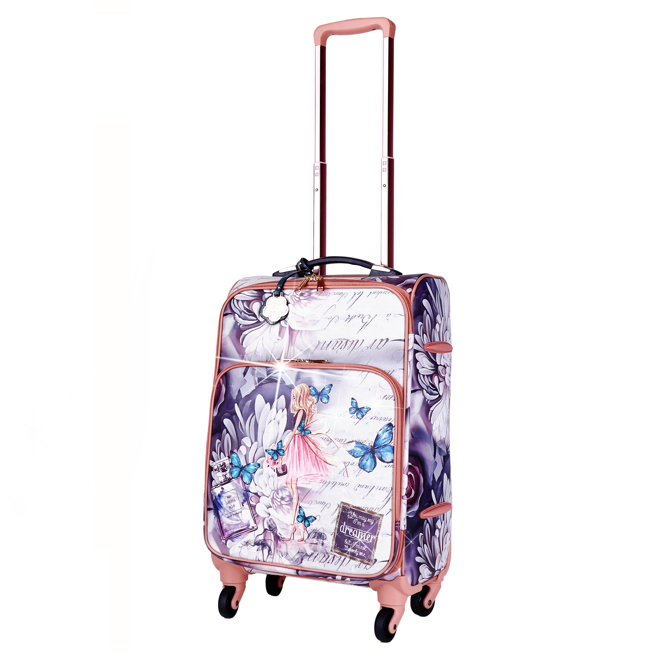 Arosa Elegant Floral Spinner Luggage