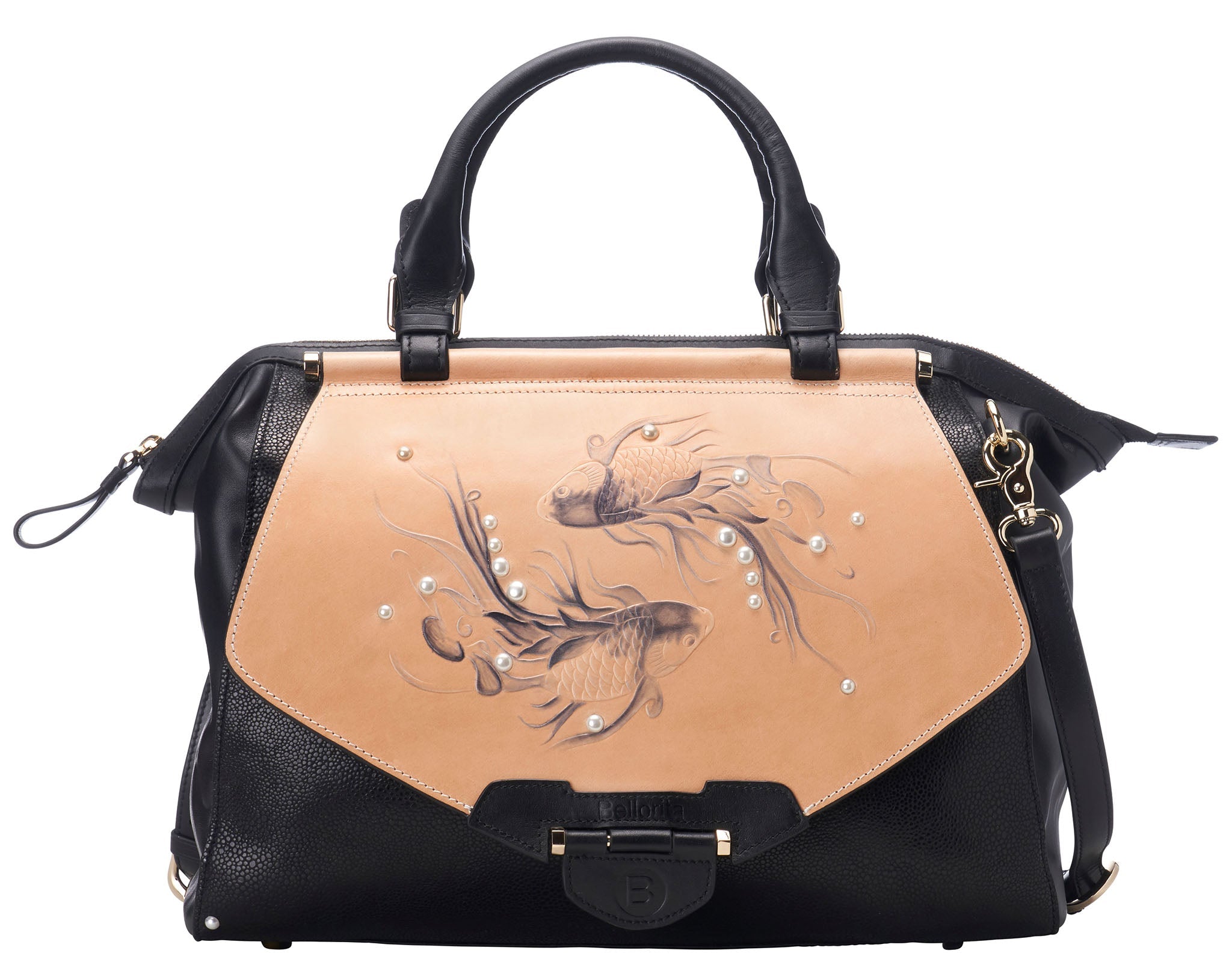 Koi Large Black Satchel