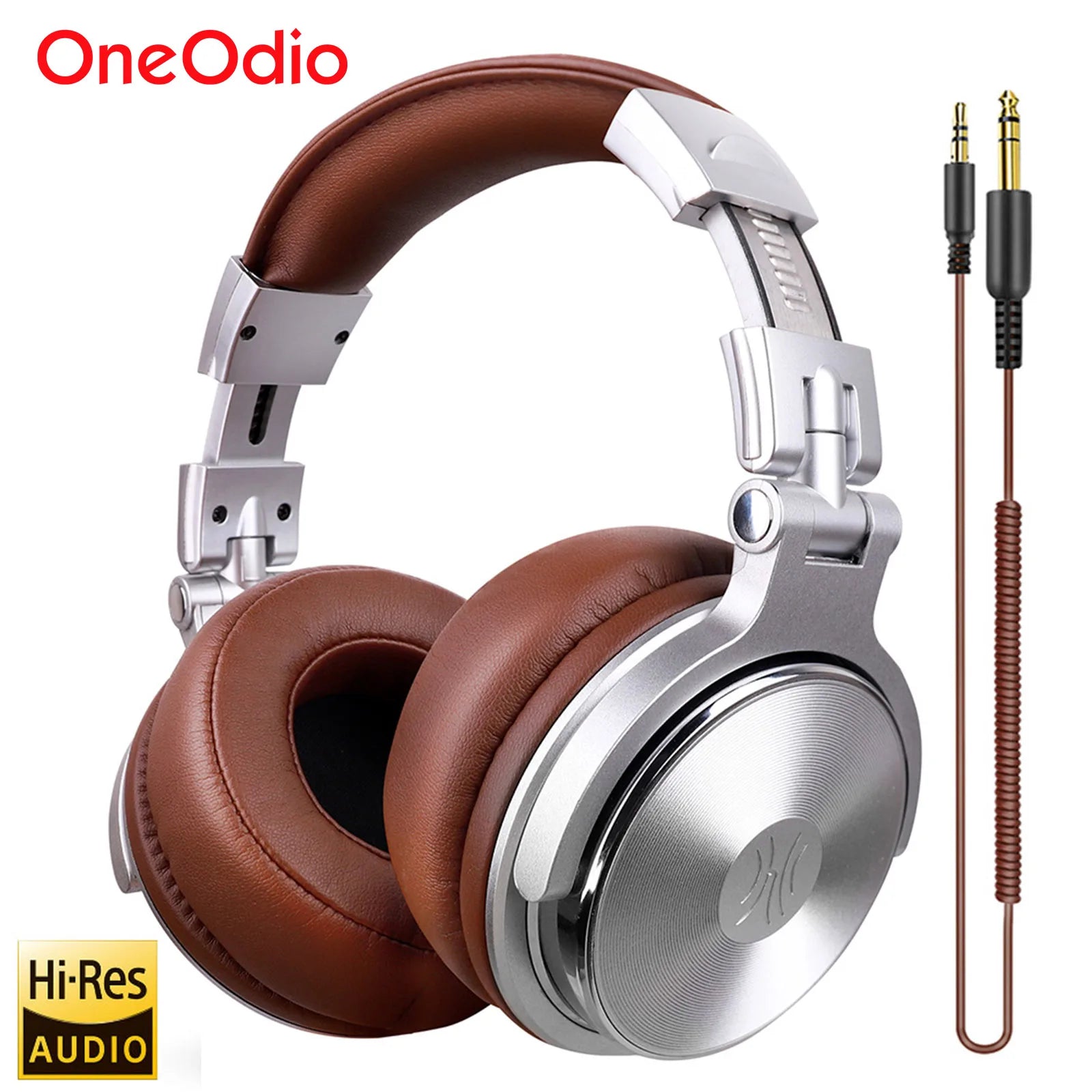 Oneodio Wired Headphones Professional Studio DJ Headphone With Microphone Over Ear Hi-Res Headset Monitoring for Music Phone
