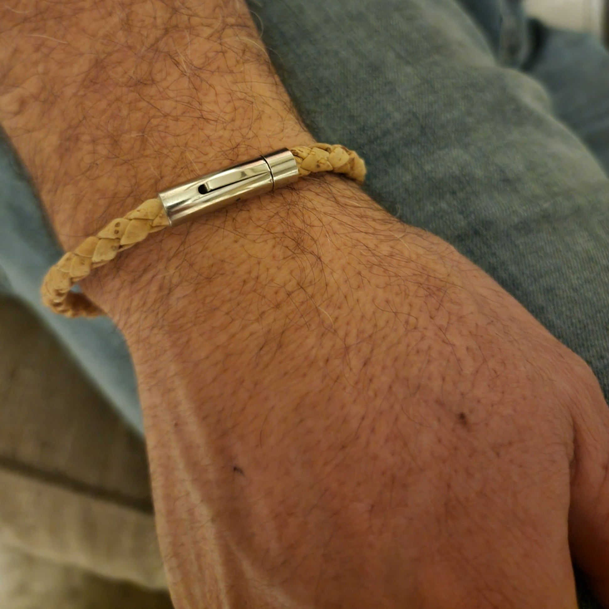 Stainless Steel Cork Bracelet