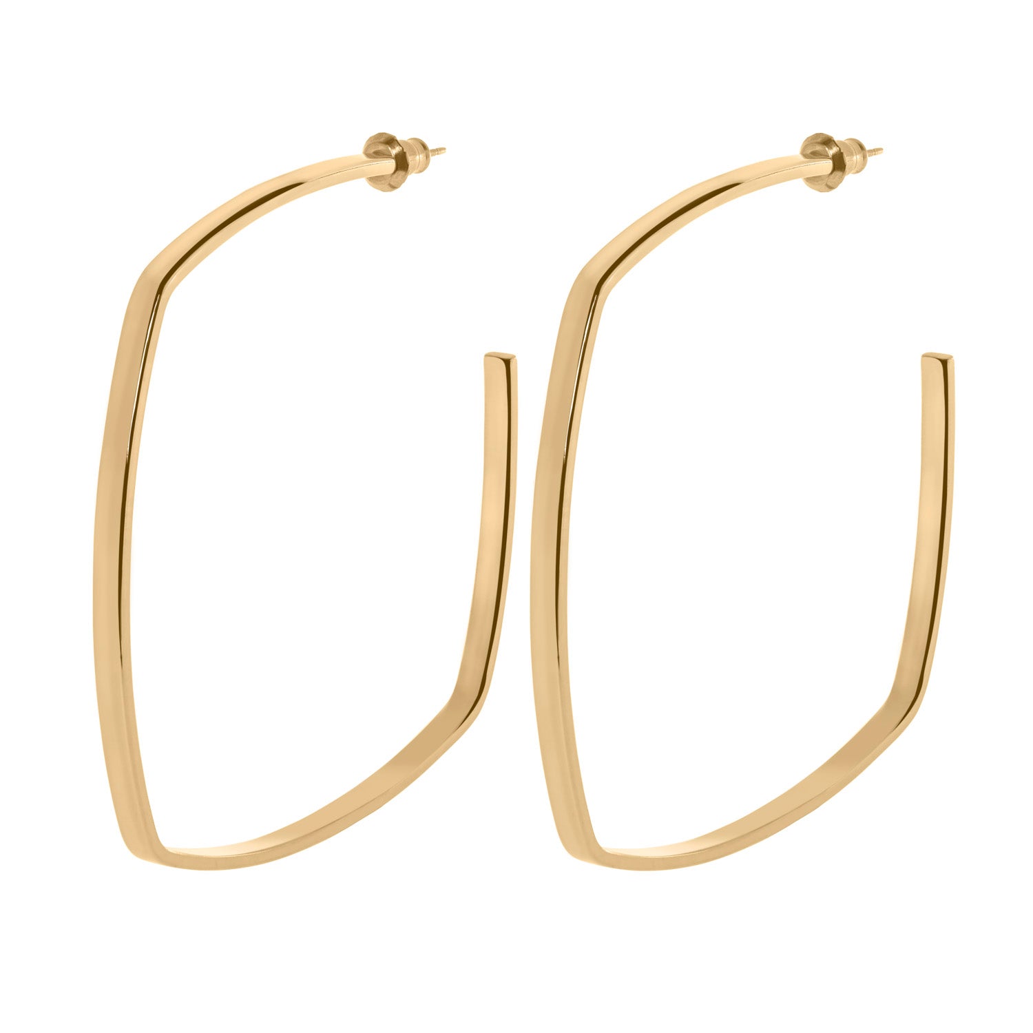 Square Shaped Hoops by Eklexic