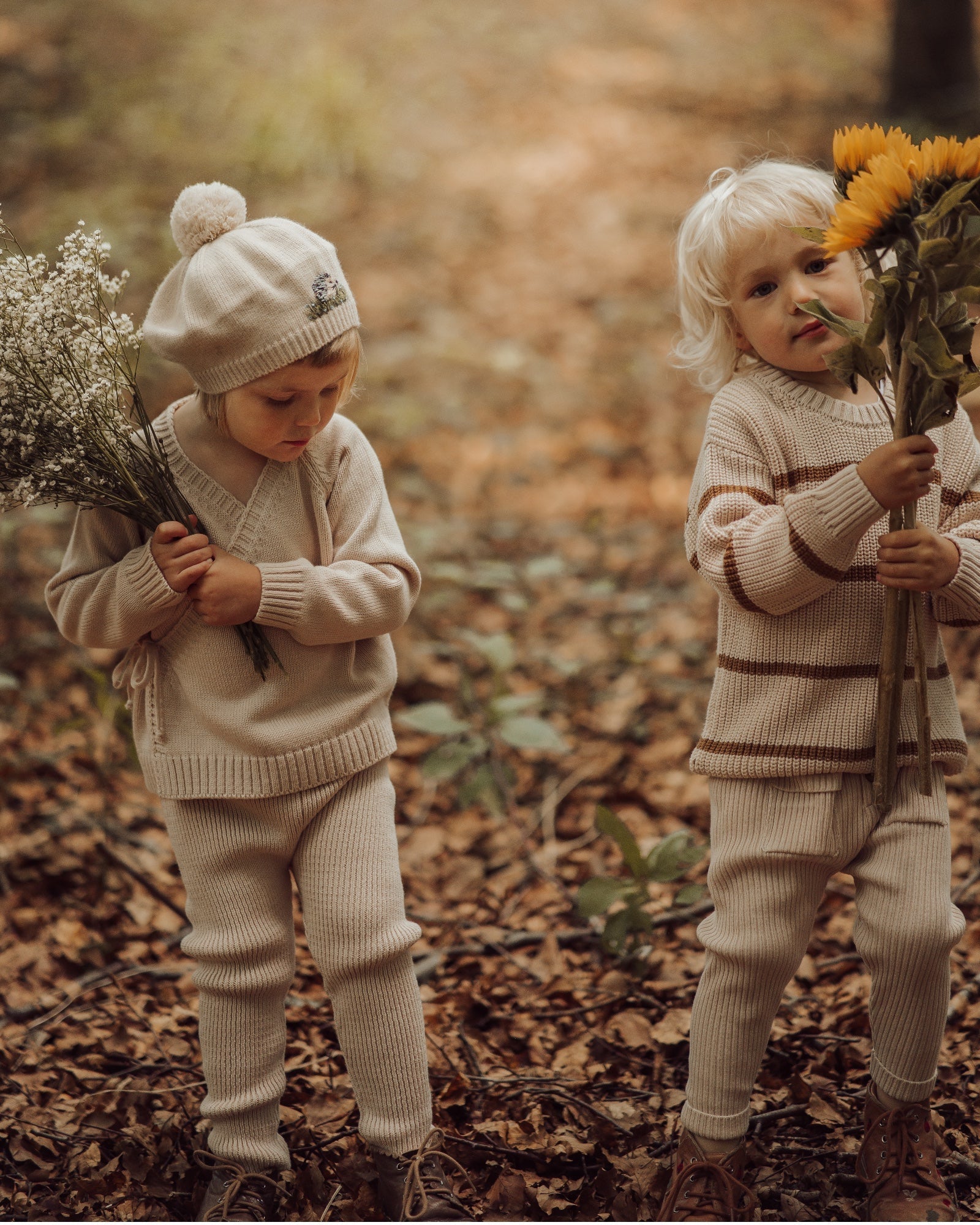 Pops Knit Leggings Beige