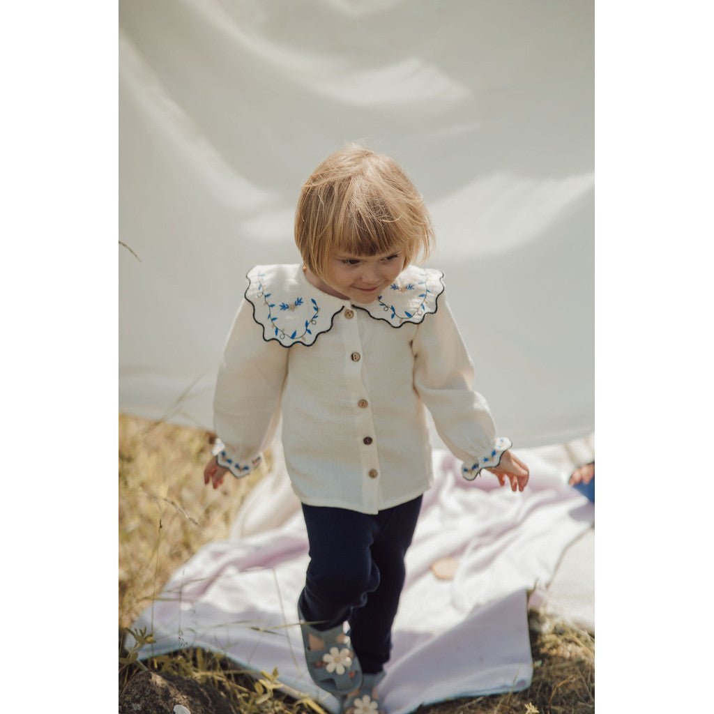 Organic Blue Blossom Delight Blouse