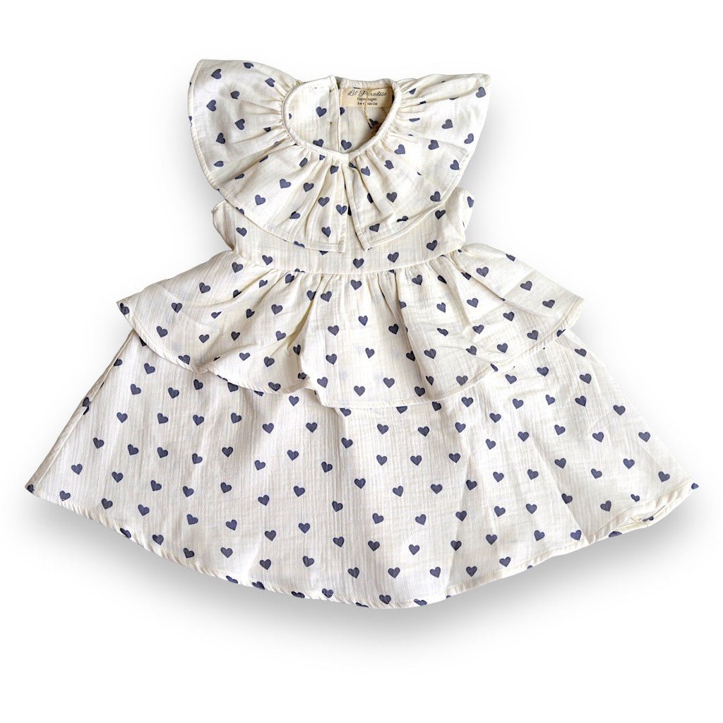 Organic Heart Garden Ruffle Dress