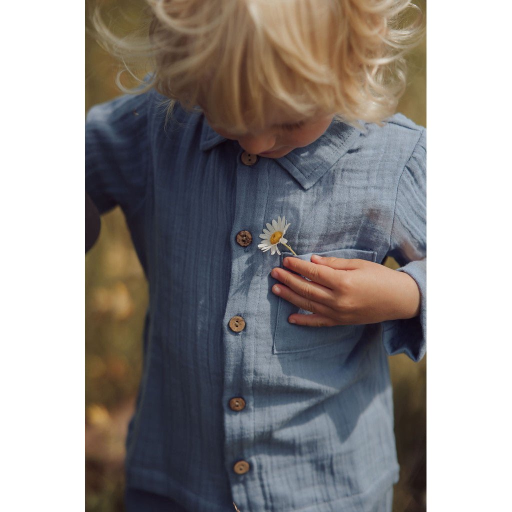 Organic Shadow Blue Shirt