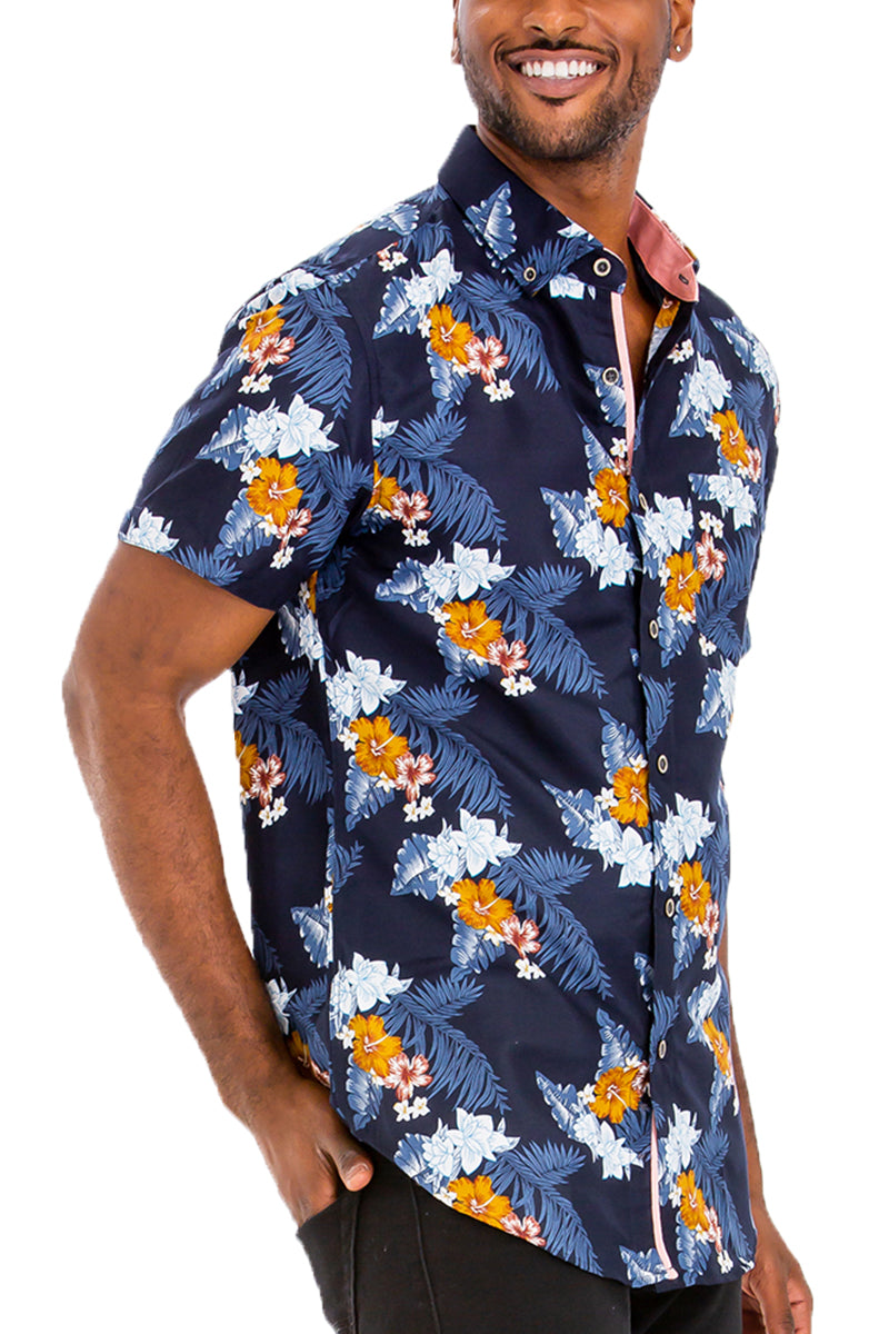 Digital Print Hawaiian Short Sleeve Shirt
