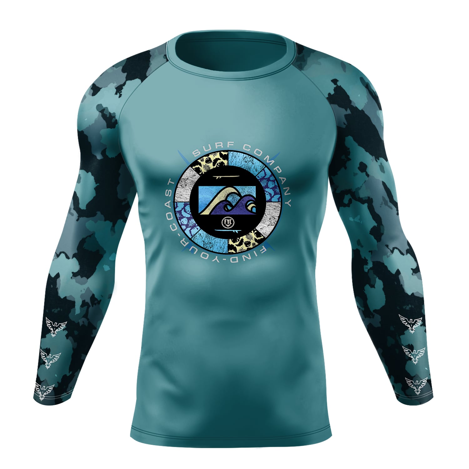 Find Your Coast® Aqua Season Rash Guard UPF 50